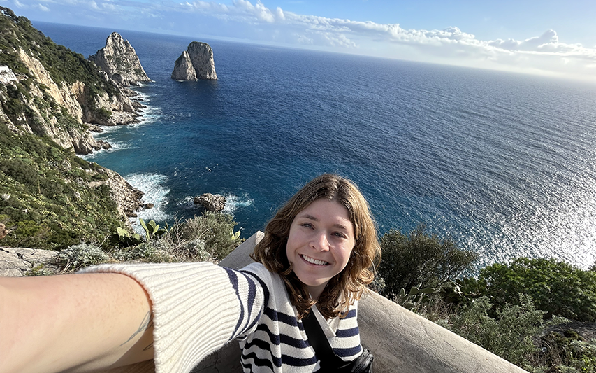 Cate Pierce studies abroad in Italy