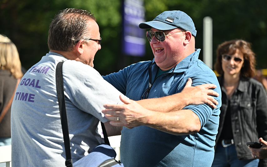 two people hugging