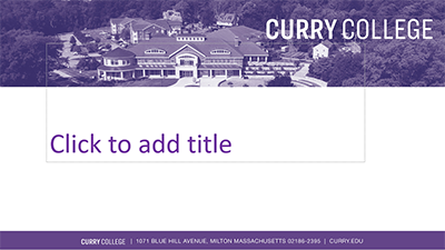 Curry College PowerPoint Slide Template