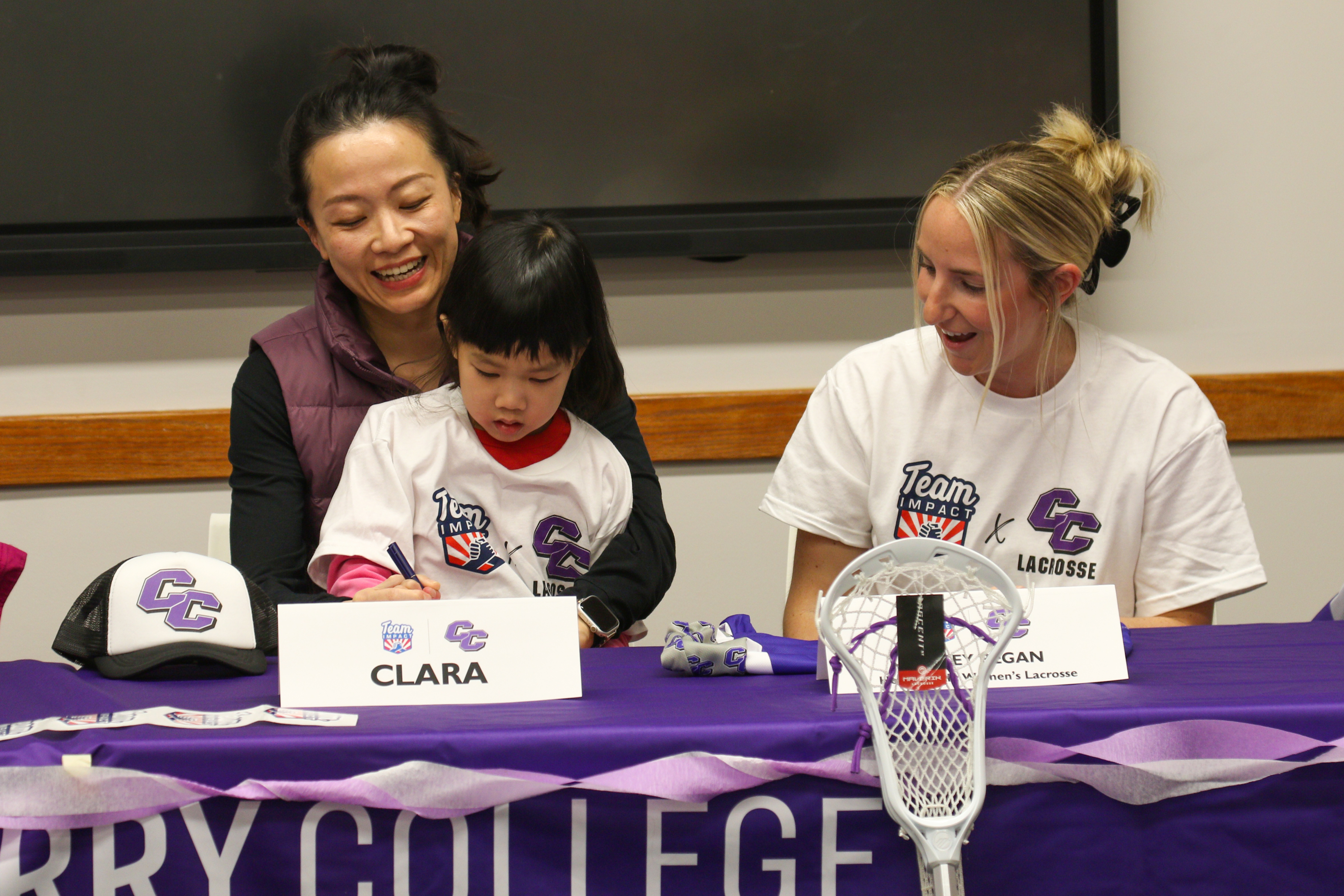 Clara sings her letter of intent