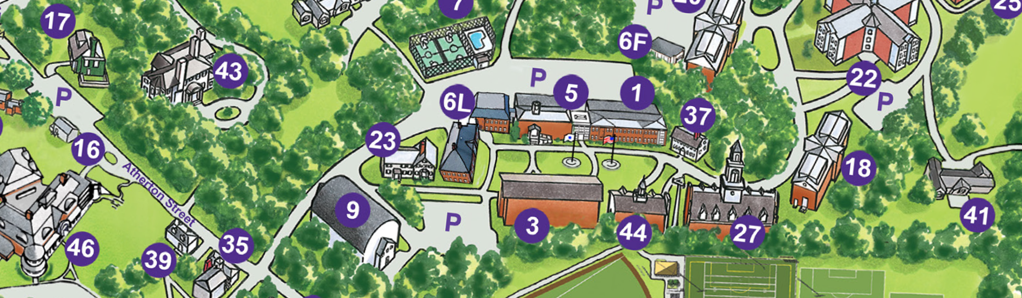 Curry College Campus Map