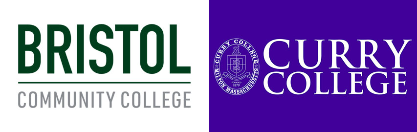 Bristol Community College and Curry College logos