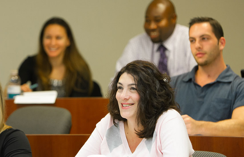 Curry College MBA students in class