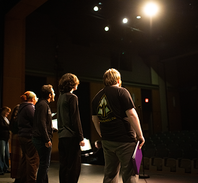 Curry College theatre students perform in the Keith Auditorium on campus