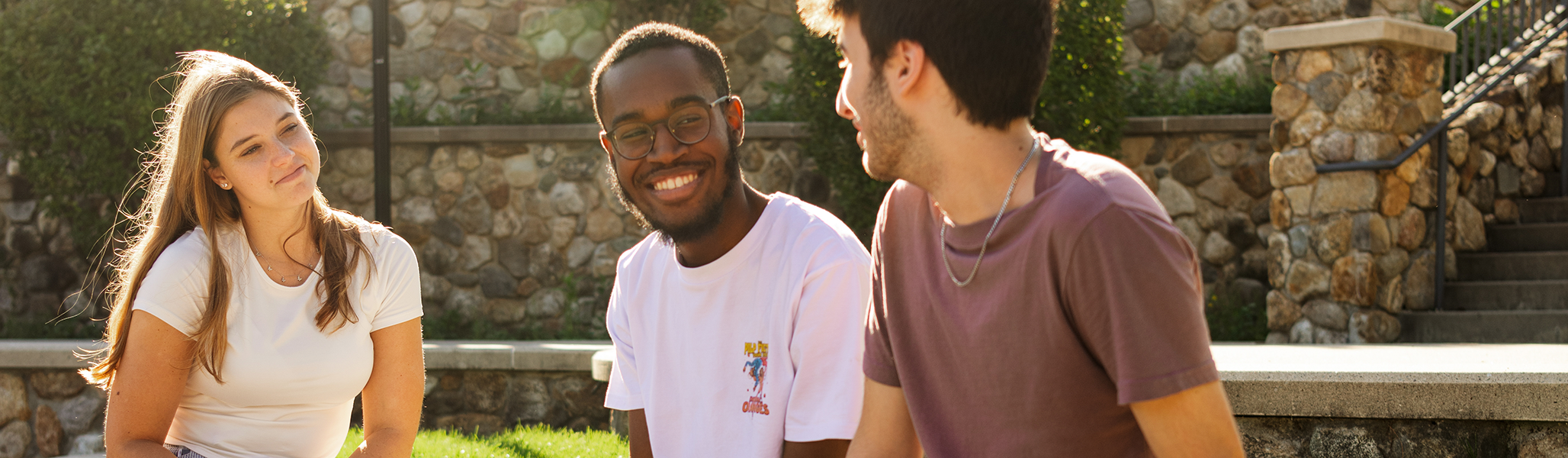 Students hang out at the Student Center on campus