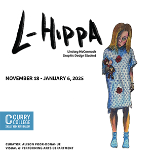 L-HIPPA poster with a girl looking sad in hospital scrubs with a Teddy Bear